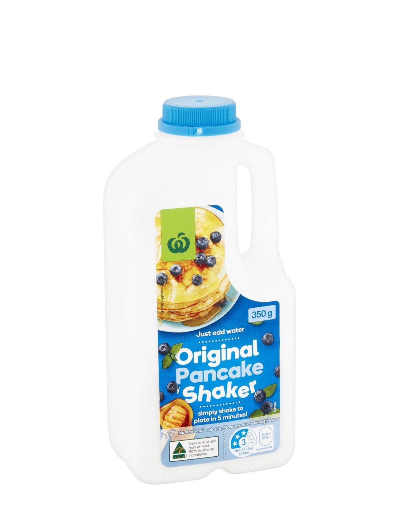 WOOLWORTHS PANCAKE ORIGINAL MIX SHAKER 350G